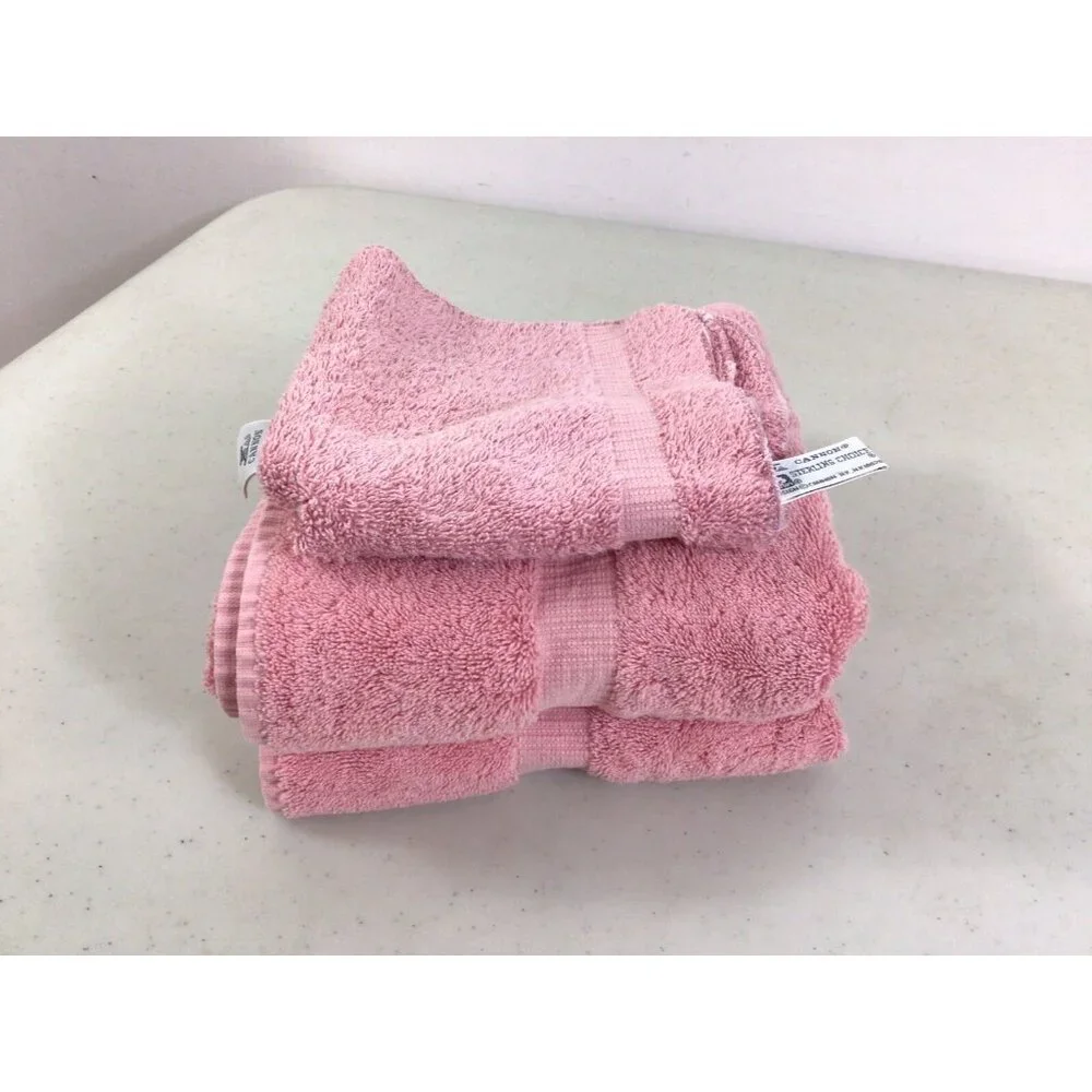Vintage Cannon Pink Towel Set of Three